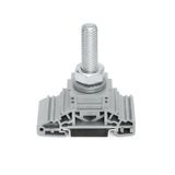 Stud terminal block lateral marker slots for DIN-rail 35 x 15 and 35 x