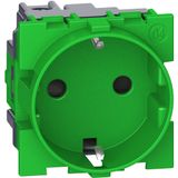 L.NOW - GERMAN SOCKET 2P+T GREEN