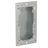 Flush-mounting box for Linea 300 monoblock street panel with scrolling names