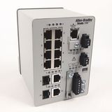 Allen-Bradley, 1783-BMS10CL, Stratix 5700 Switch, Managed, 8 Fast Ethernet Copper Ports, 2 Fast Ethernet Combo Ports, Lite Software