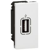 USB socket Mosaic 1 module white