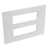 French and German standard plate square version 2x6 modules - soft alu