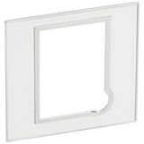 Plate Arteor - BS - square - for fused connection units - mirror white