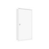 Flush-mounted frame flat + door 2-18, 3-part system, 100mm