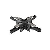 48V FRAMELESS TRACK X-CONNECTOR BLACK