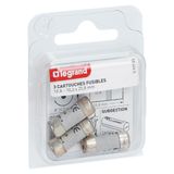 Fuse cartridges for fuse holders - with indicator - 10.3x25.8mm - 10A