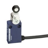 Limit switch, Limit switches XC Standard, XCMN, thermoplastic roller lever, 1NC+1 NO, snap, 1 m