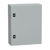 Spacial CRN plain door w/o mount.plate. H500xW400xD150 IP66 IK10 RAL7035..