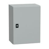 Spacial CRN plain door with mount.plate. H400xW300xD200 IP66 IK10 RAL7035..