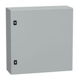 Spacial CRN plain door with mount.plate. H600xW600xD200 IP66 IK10 RAL7035