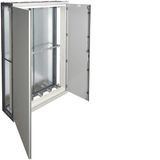 Modular stand-alone distrib. IP41 1350x2000x400 120° RAL7035 rear wall