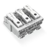 Lighting connector push-button, external without ground contact white