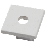 End Cap with hole for Plaster In Profile 15.5x15mm IP20 White