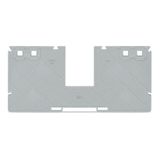 Seperator plate with jumper bar recess 2 mm thick 157 mm wide gray