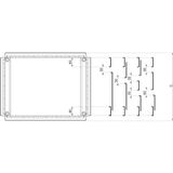 Spacial SF plain cable gland plate - fixed by clips - 600x600 mm