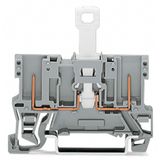 2-pin disconnect carrier terminal block for DIN-rail 35 x 15 and 35 x