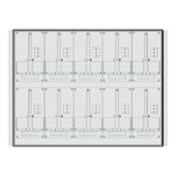 Meter box insert 2-rows, 10 meter boards / 18 Modul heights