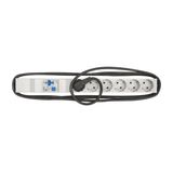 19" PDU, 6xSchuko with RCBO BO217516, Profile ALU 1U