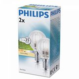 Halogen lamp Philips E14 28W P45 2800K 370lm 220V 2x1