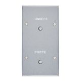 Art d'Arnould universe Memory illuminated push button 2 positions with Door and Light markings - brushed steel