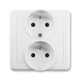 5512G-02249 B1W Double socket outlet with earthing contacts