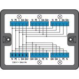 Distribution box DALI 1 input black