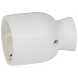 2P+E extension - 16 A - German std - plastic straight outlet - white - bulk