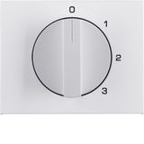 Centre plate rotary knob 3-step switch neutral position, K.1 polar whi