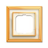 1721-838 Cover Frame Busch-dynasty® polished brass ivory white