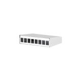 Keystone surface mount housing 8 port pure white, unequipped