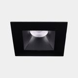 Downlight Play Deco Symmetrical Square Fixed Emergency 6.4W LED warm-white 2700K CRI 90 27.9º ON-OFF Black/Black IP54 557lm