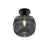 Lorena ceiling lamp E27 matt black/chrome glass