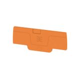 End plate (terminals), 65.7 mm x 2.1 mm, orange