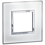 Arteor Surround Plate 2 Module Square Mirror White