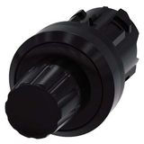 stop button, 22 mm, round, plastic, black, pushbutton raised, latchable 3SU1000-0HC10-0AA0-Z X90