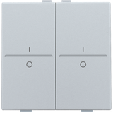 Double key with 'I' and '0' symbols for wireless switch or push button