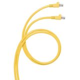 Patch cord and users RJ45 LCS³ category 6A S/FTP shielded in yellow PVC - 10m