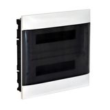 2X12 module recessed box - Smoked door - Without terminal block - Masonry wall