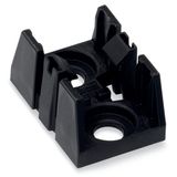 Mounting plate 2-pole for distribution connectors black