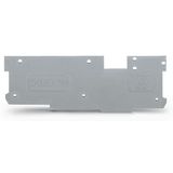 End and intermediate plate 1.1 mm thick gray