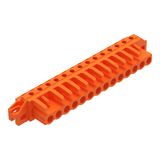 THT female header angled Pin spacing 5.08 mm orange