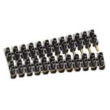 Suprem pin connector strip with rated capacity 6mm² - black