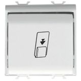 UNIVERSAL BADGE SWITCH - 1P NA 16AX - ILLUMINABLE - 2 MODULES - SATIN WHITE - CHORUSMART