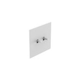 Art d'Arnould - 2 gang push-button 10 A-250V Epure toggle type - Satin White