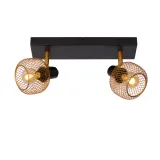 Lucide MAREN - Ceiling spotlight - 2xE14 - Matt Gold / Brass