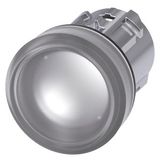 Indicator light, 22 mm, round, metal, shiny, clear,  3SU1051-6BA70-0AA0