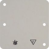 Base plate 1gang, self-extinguishing, surface-mtd, white