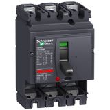circuit breaker basic frame, ComPact NSX160F, 36 kA at 415 VAC 50/60 Hz, 160 A, without trip unit, 3 poles