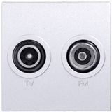 Systo TV+FM direct socket Alu