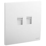 Mallia Senses 2 gang keystone adapter - Matt White